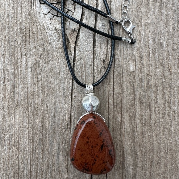 Mahogany Obsidian for Grounding, Releasing Blockages and Growth. 18 Inch Cable. - Picture 2 of 6